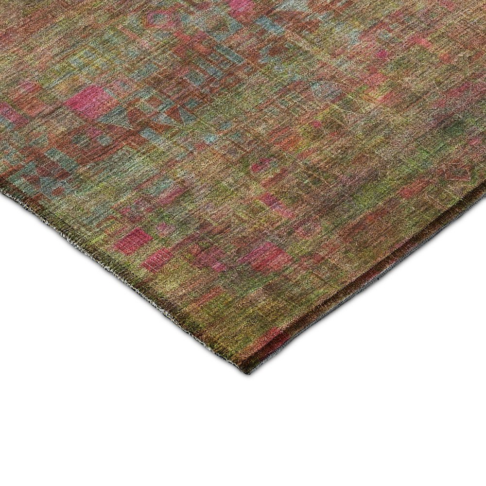 Luxury Washable Indoor/Outdoor Burano Cactus 1'8" x 2'6" Rug. Picture 2