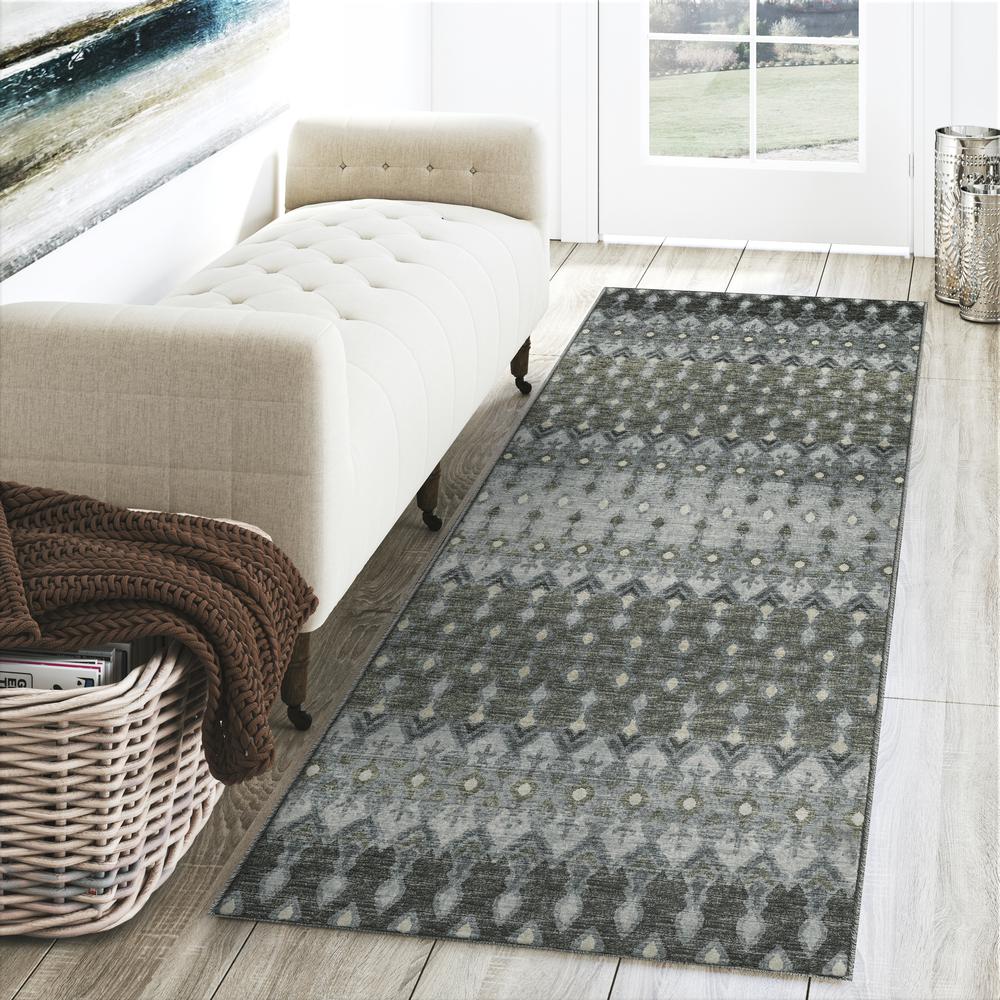 Brisbane BR1 Mineral Blue 2'3" x 7'6" Runner Rug. Picture 2