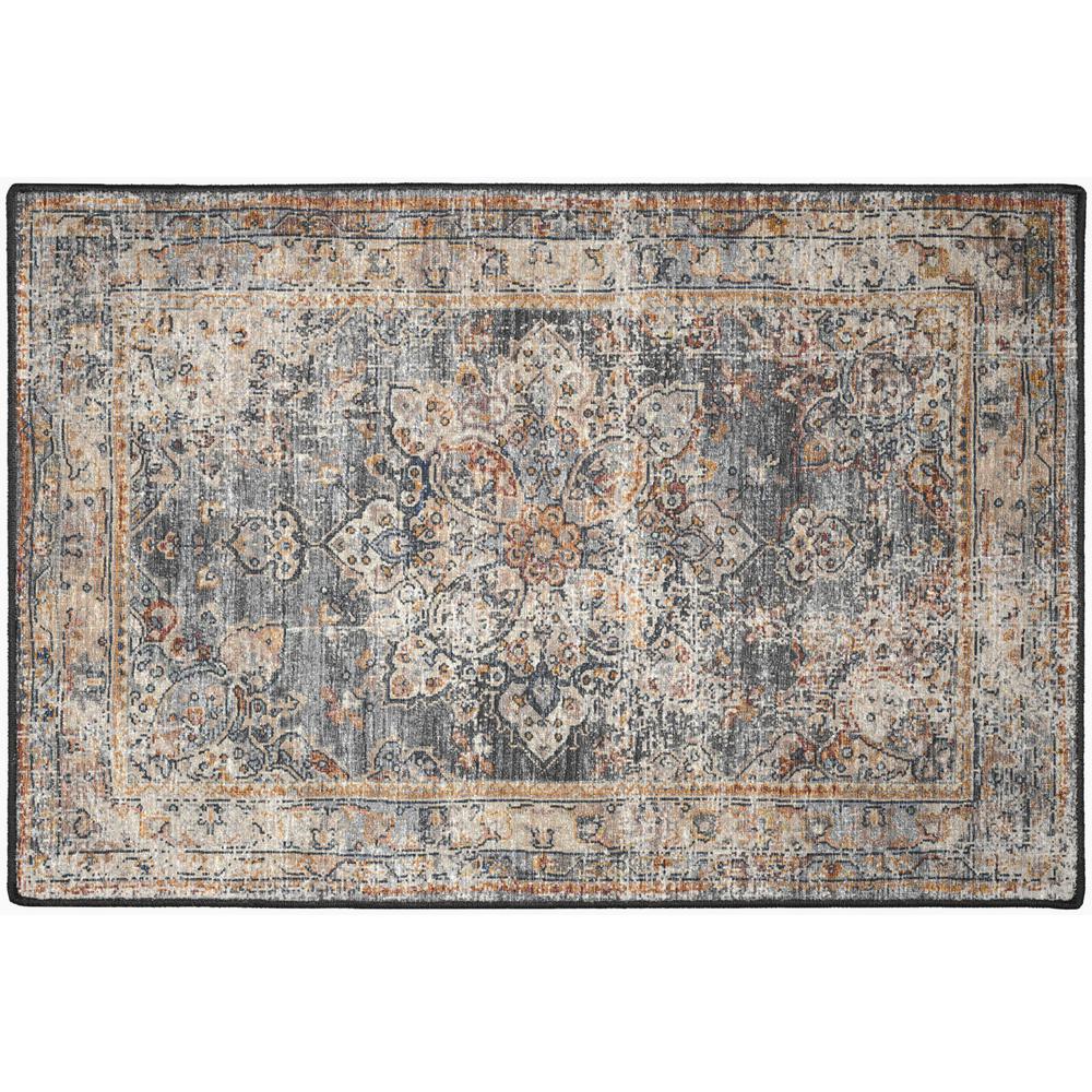 Jericho JC6 Charcoal 2' x 3' Rug. Picture 1