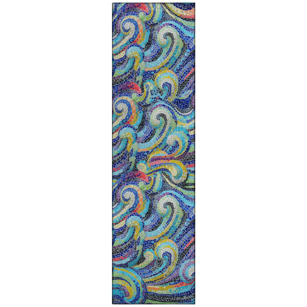 Indoor/Outdoor Surfside ASR44 Ocean Washable 2'3" x 7'6" Runner Rug. Picture 1