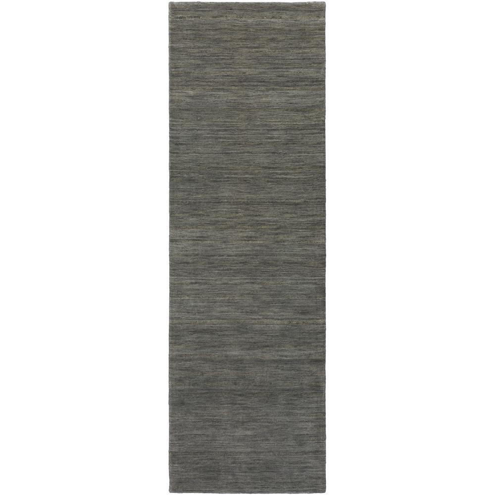 Rafia RF100 Charcoal 2'3" x 7'6" Runner Rug. Picture 1
