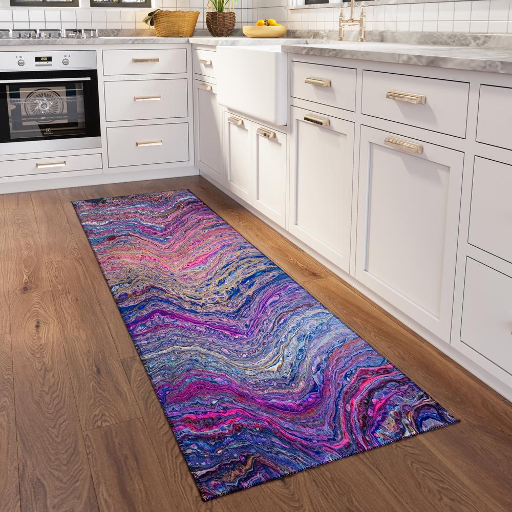 Karina Flirt Modern Abstract 2'3" x 7'6" Runner Rug Flirt AKC33. Picture 1