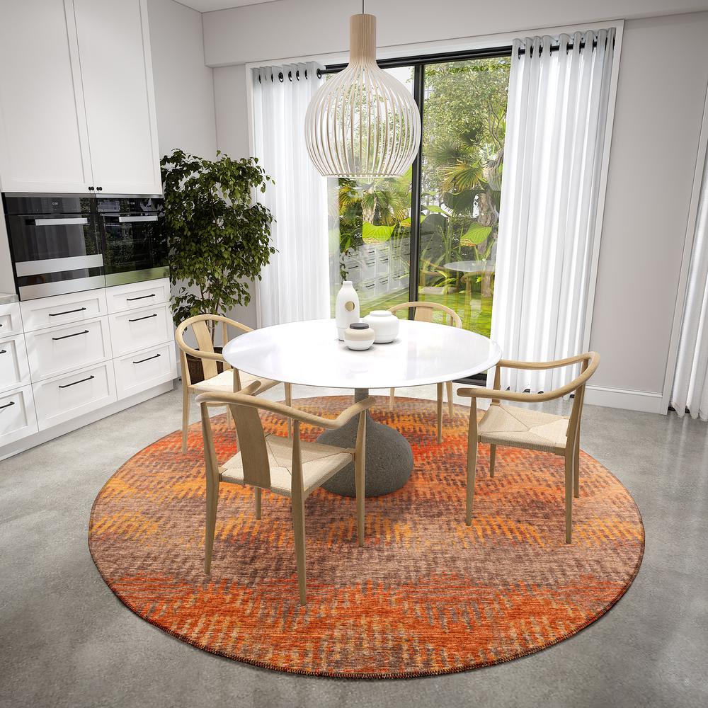 Bravado Canyon Transitional Chevron 8' x 8' Area Rug Canyon ABV39. Picture 1
