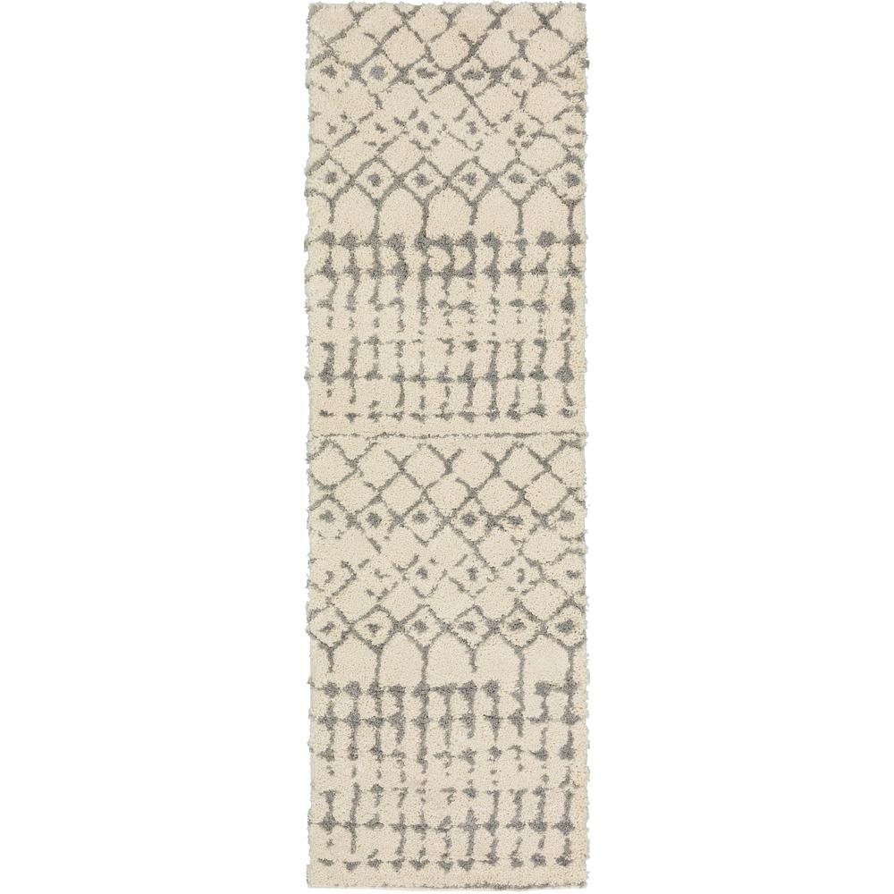 Marquee MQ2 Ivory/Metal 2'3" x 7'5" Runner Rug. Picture 1