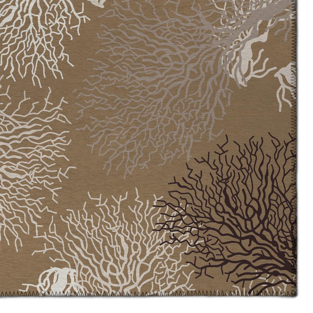 Indoor/Outdoor Seabreeze SZ3 Taupe Washable 1'8" x 2'6" Rug. Picture 3