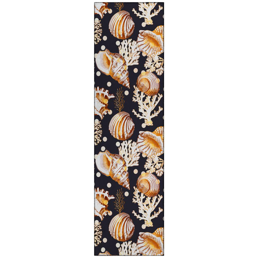 Indoor/Outdoor Surfside ASR36 Midnight Washable 2'3" x 7'6" Runner Rug. Picture 1