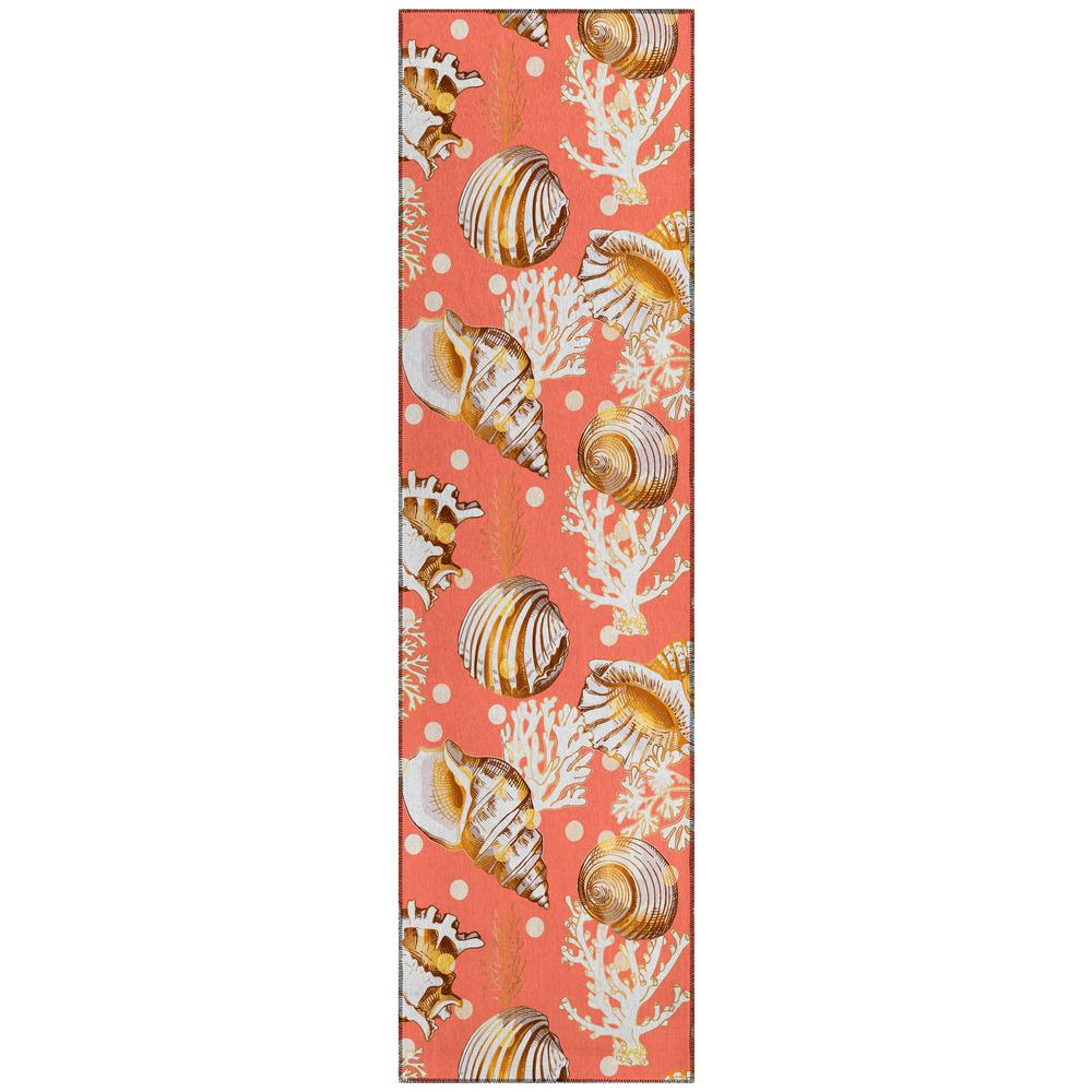 Indoor/Outdoor Surfside ASR36 Peach Washable 2'3" x 7'6" Runner Rug. Picture 1