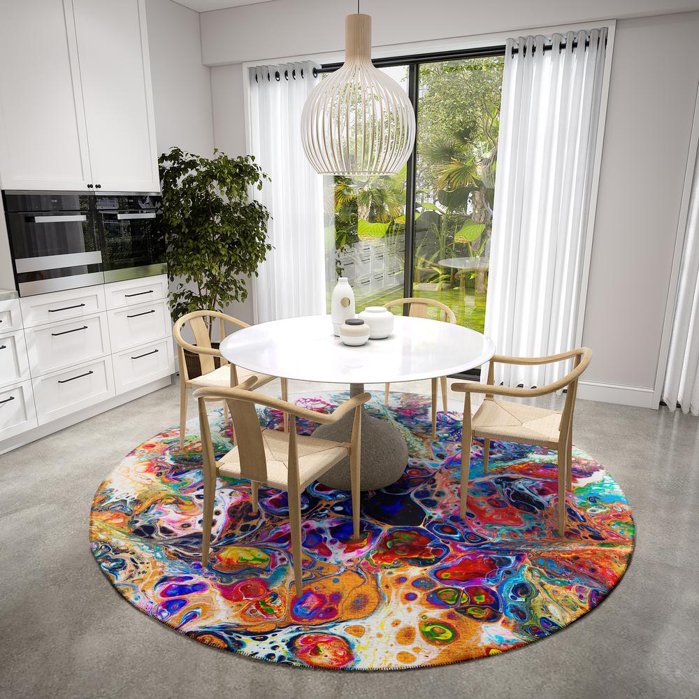 Karina Kaleidoscope Modern Abstract 8' x 8' Area Rug Kaleidoscope AKC31. Picture 1