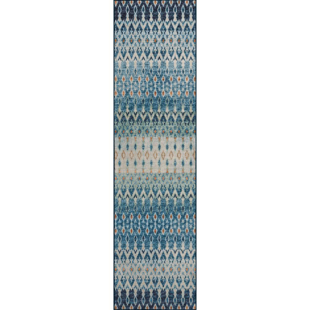 Brisbane BR1 Indigo 2'3" x 7'6" Runner Rug. Picture 1