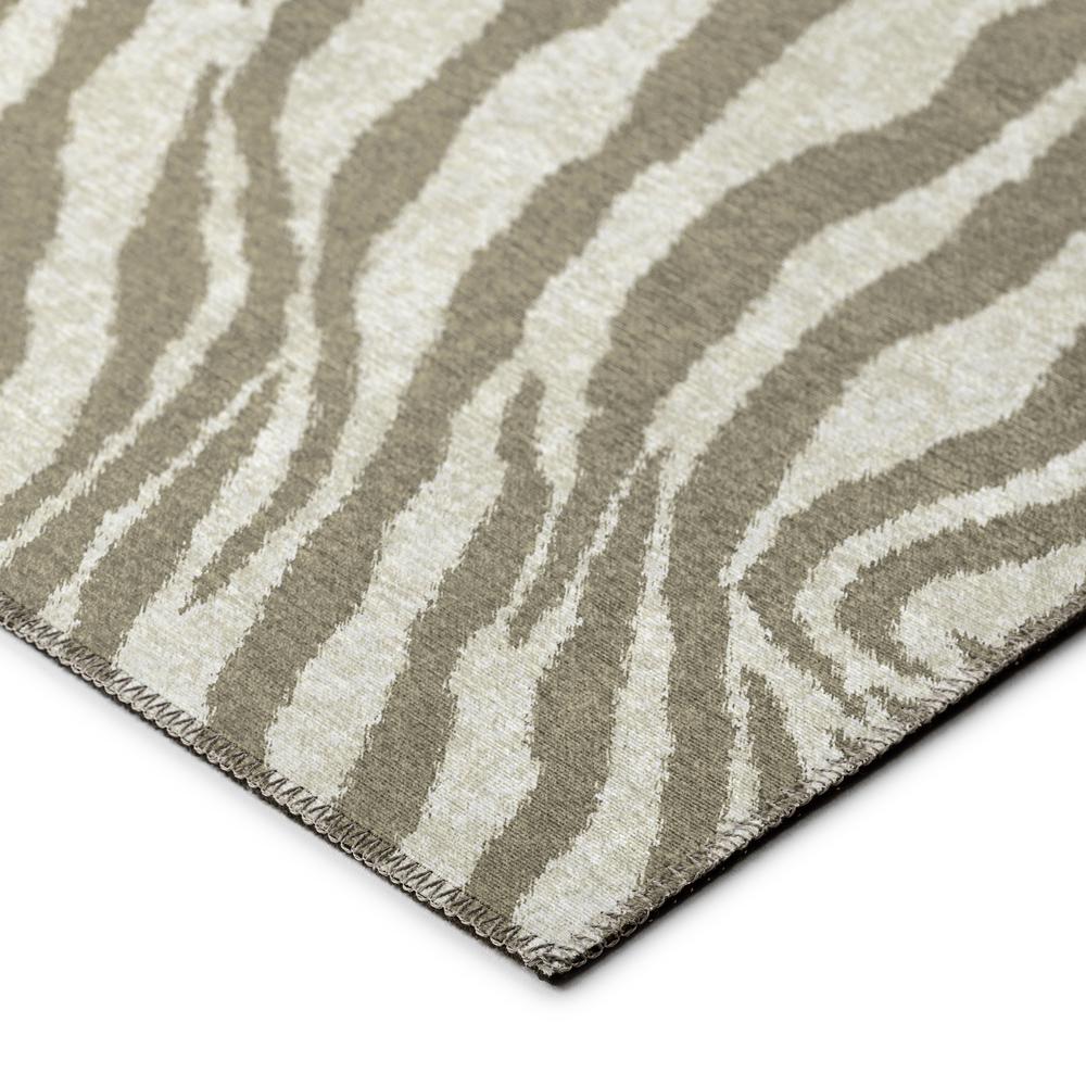 Safari Taupe Animal Animal Print 1'8" x 2'6" Accent Rug Taupe ASF31. Picture 3
