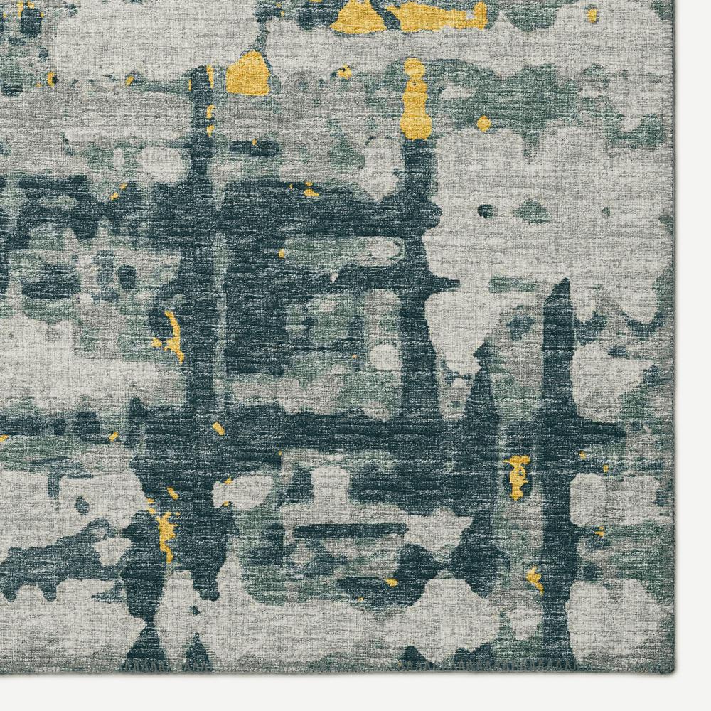 Bravado Gilded Contemporary Abstract 1'8" x 2'6" Accent Rug Gilded ABV35. Picture 2