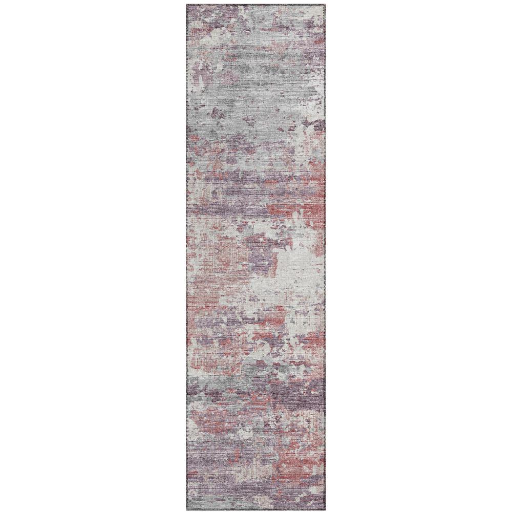 Indoor/Outdoor Accord AAC34 Pink Washable 2'3" x 7'6" Runner Rug. Picture 1