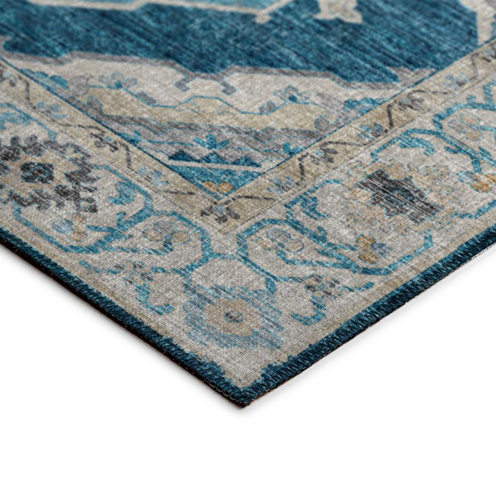 Indoor/Outdoor Marbella MB1 Indigo Washable 1'8" x 2'6" Rug. Picture 4