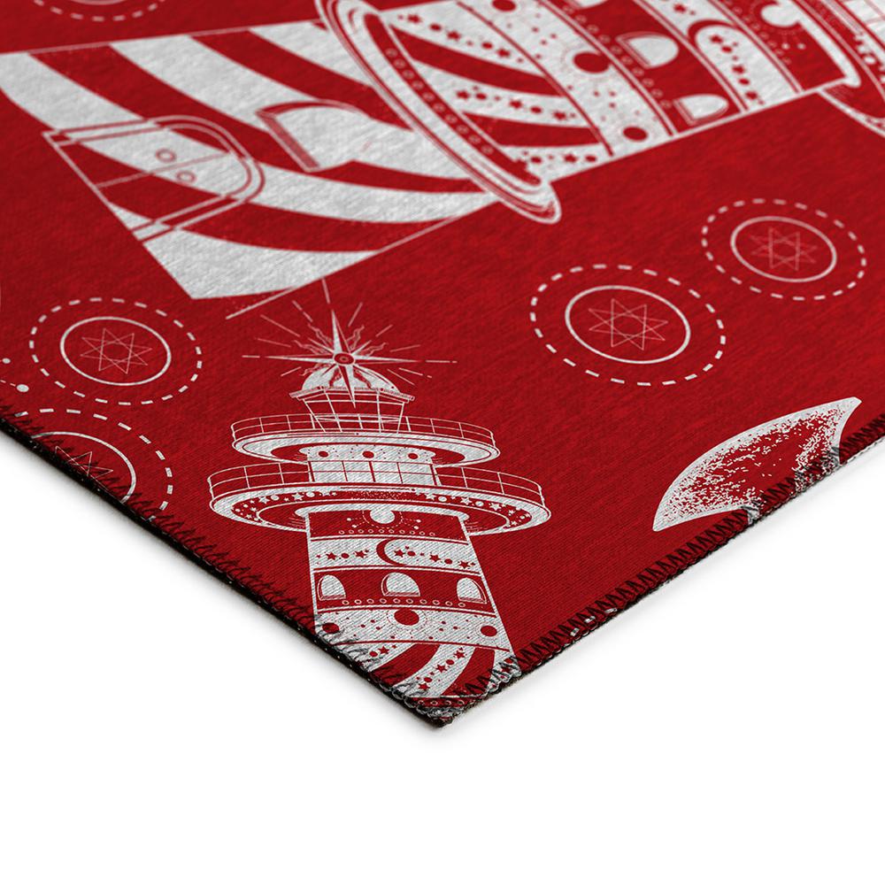 Indoor/Outdoor Harpswell AHP39 Ruby Washable 10' x 14' Rug. Picture 4