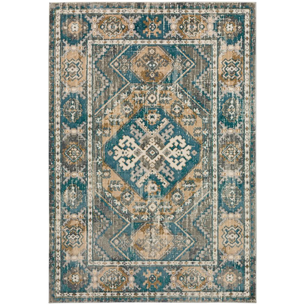 Karma KM22 Charcoal 3'3" x 5'1" Rug. Picture 1