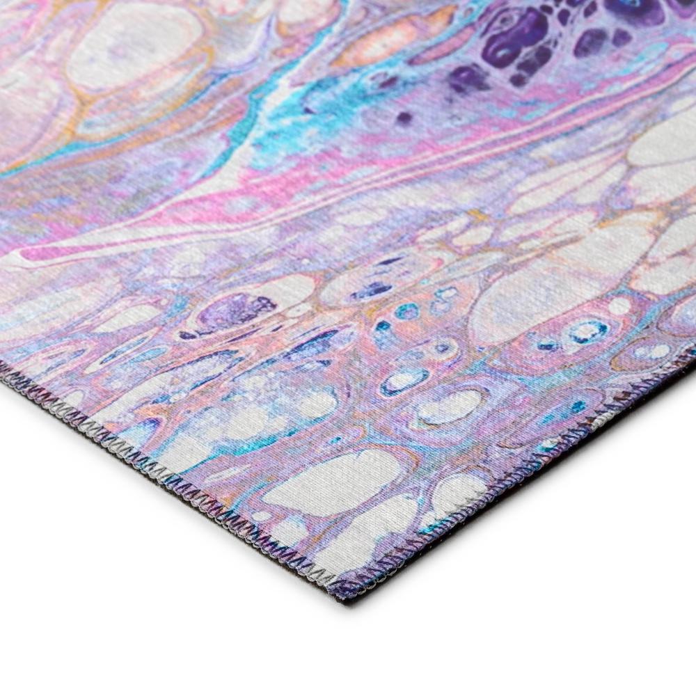 Karina Periwinkle Modern Abstract 1'8" x 2'6" Accent Rug Periwinkle AKC49. Picture 3