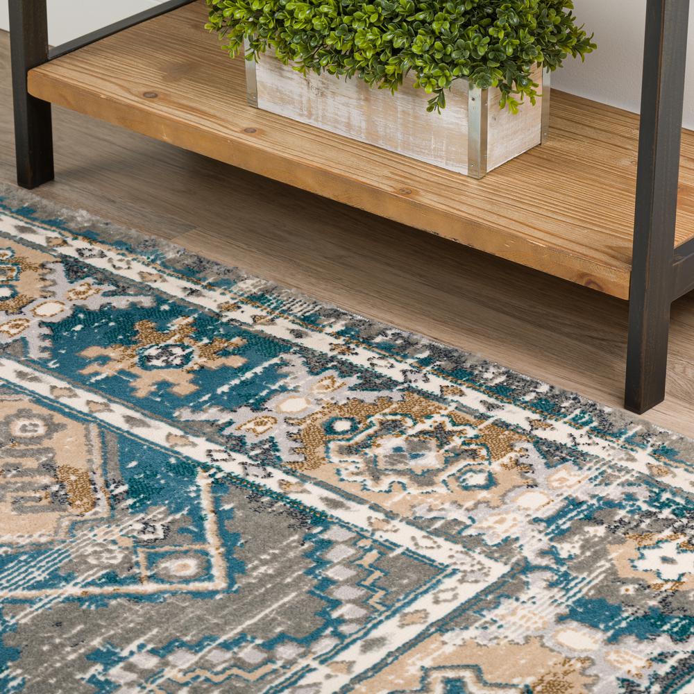 Karma KM22 Charcoal 1'8" x 2'6" Rug. Picture 9