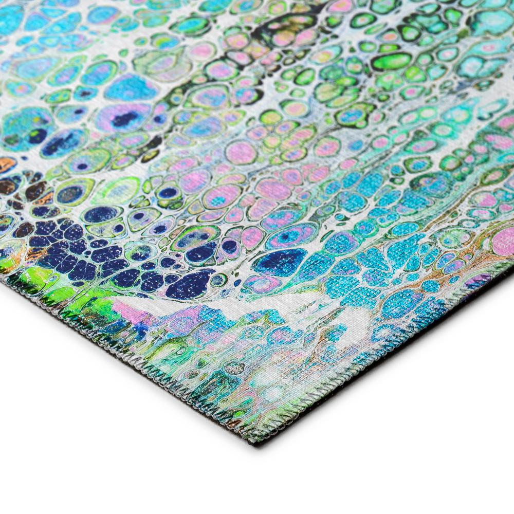 Karina Mermaid Modern Abstract 1'8" x 2'6" Accent Rug Mermaid AKC50. Picture 3