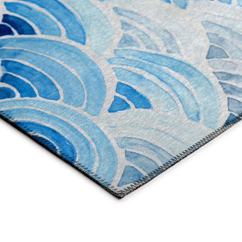 Indoor/Outdoor Surfside ASR35 Blue Washable 10' x 14' Rug. Picture 4