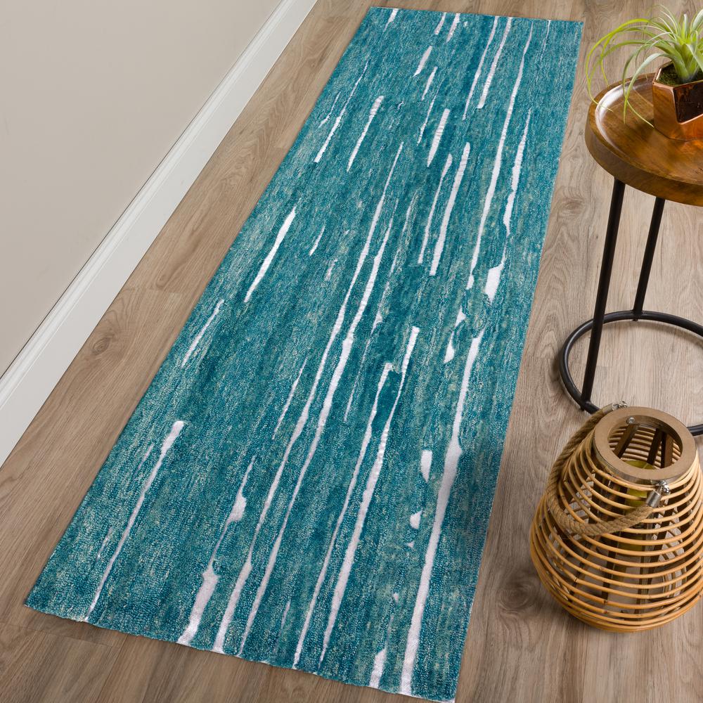 Vibes VB1 Blue 2'3" x 7'6" Runner Rug, VB1TE2X8. Picture 2