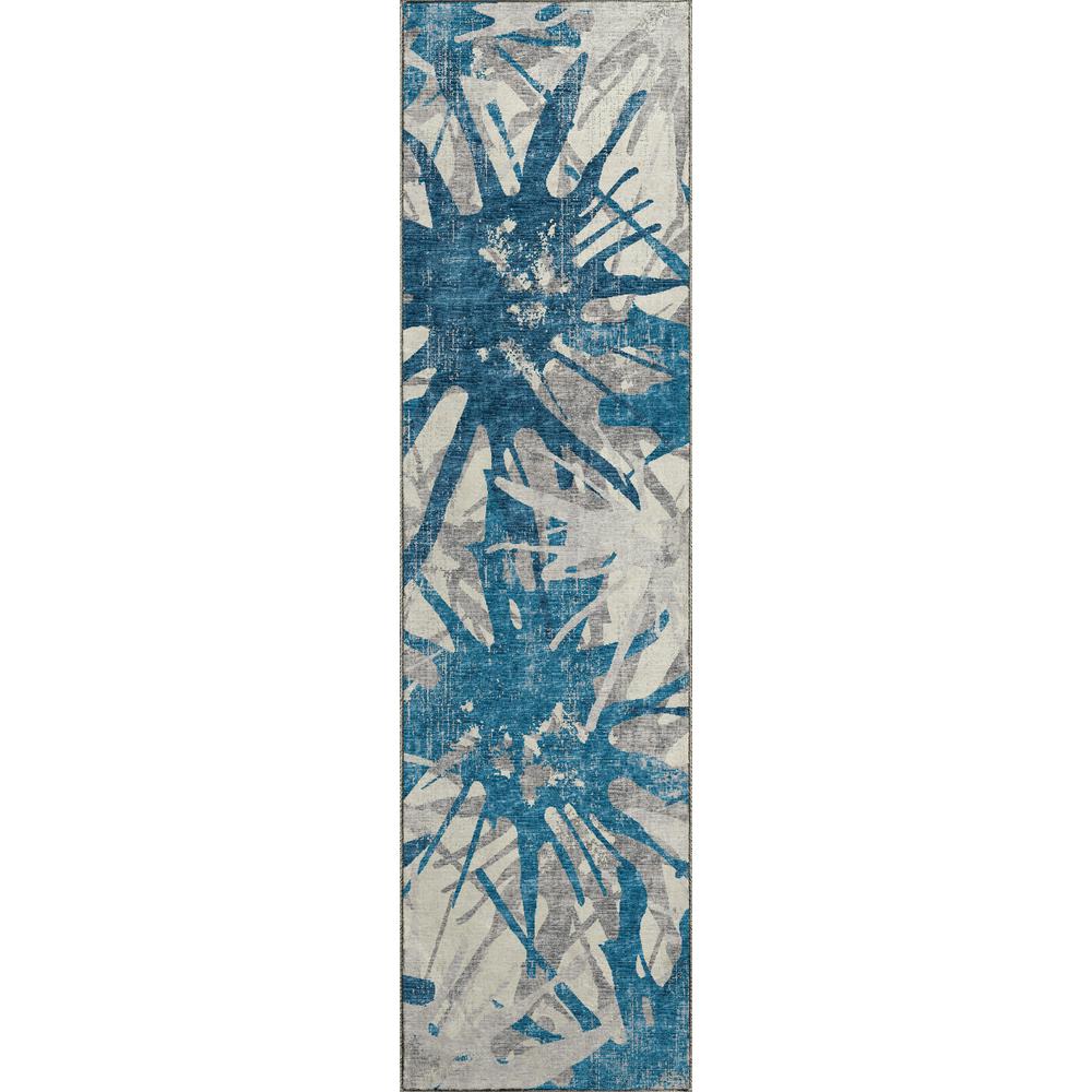 Brisbane BR6 Cobalt 2'3" x 7'6" Runner Rug. Picture 1