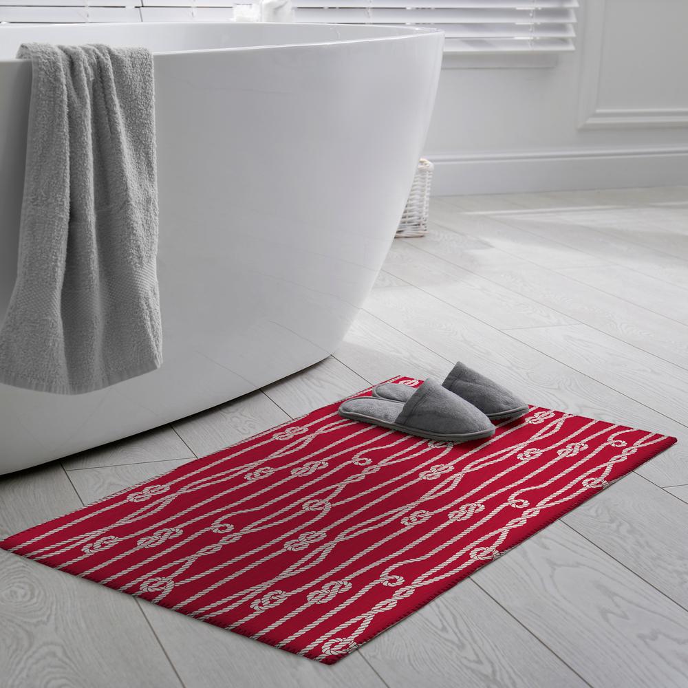 Indoor/Outdoor Harpswell AHP37 Ruby Washable 1'8" x 2'6" Rug. Picture 2