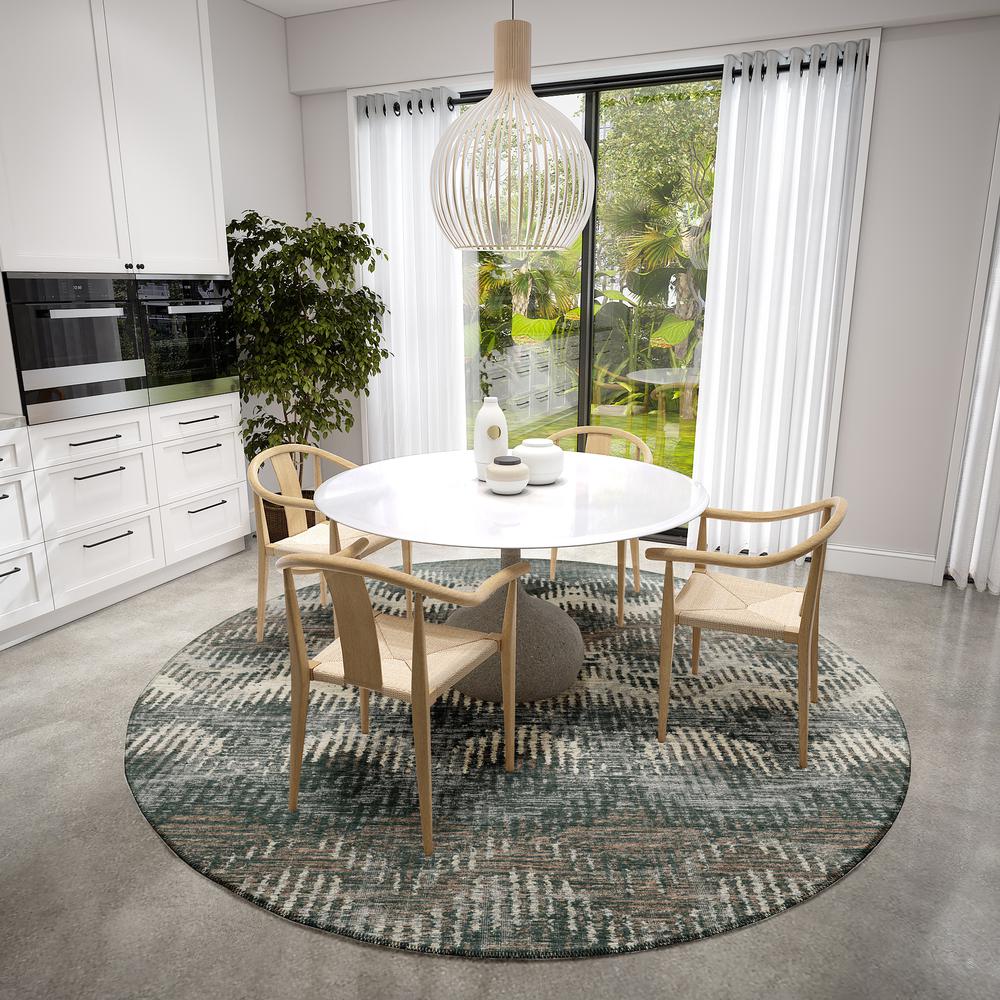 Bravado Shadow Transitional Chevron 8' x 8' Area Rug Shadow ABV39. Picture 1