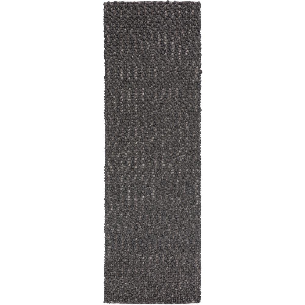 Gorbea GR1 Charcoal 2'3" x 7'6" Runner Rug. Picture 1