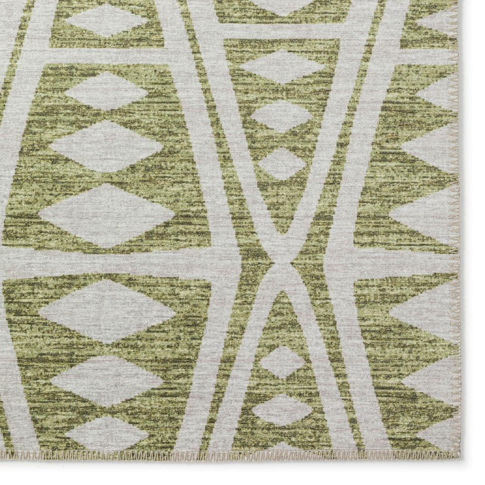Yuma Olive Southwestern Southwest 1'8" x 2'6" Accent Rug Olive AYU36. Picture 2