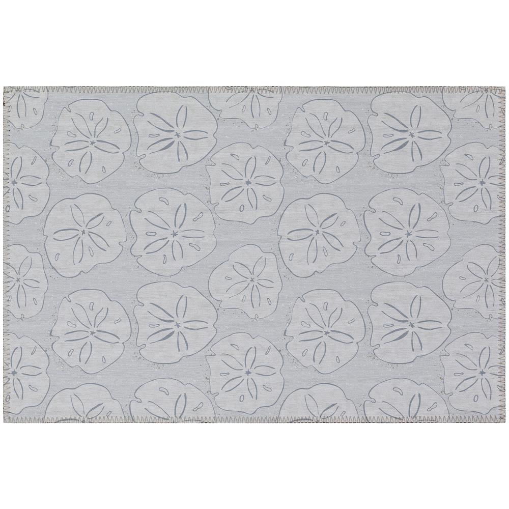 Indoor/Outdoor Seabreeze SZ10 Silver Washable 1'8" x 2'6" Rug. Picture 1