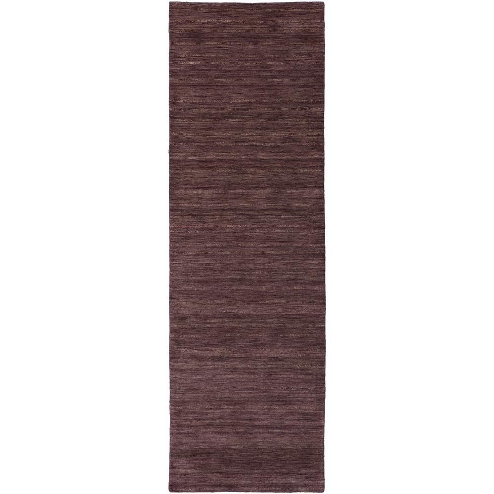 Rafia RF100 Plum 2'3" x 7'6" Runner Rug. Picture 1