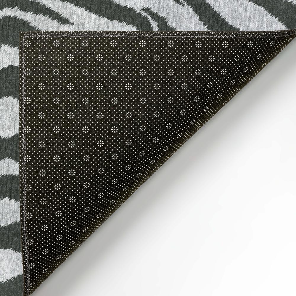 Safari Grey Animal Animal Print 1'8" x 2'6" Accent Rug Grey ASF31. Picture 4