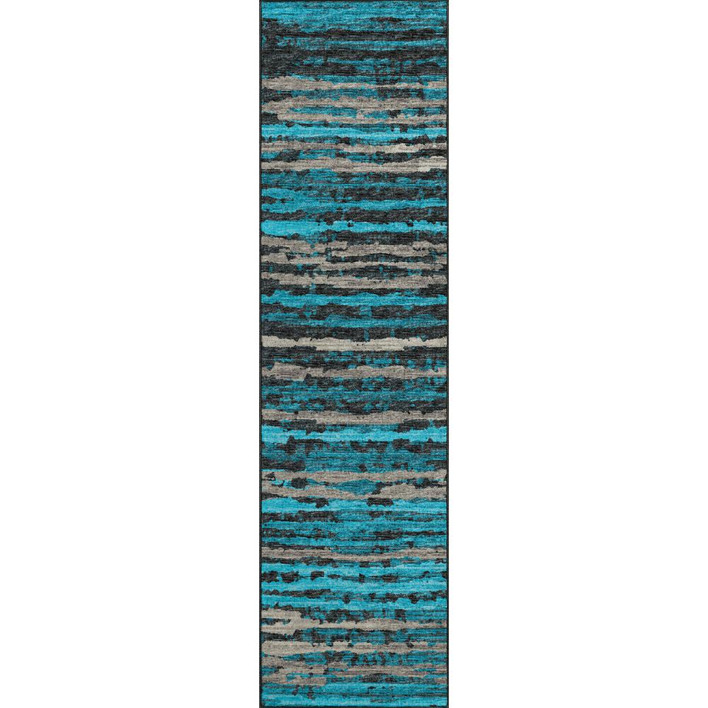 Brisbane BR4 Teal 2'3" x 7'6" Runner Rug. Picture 1