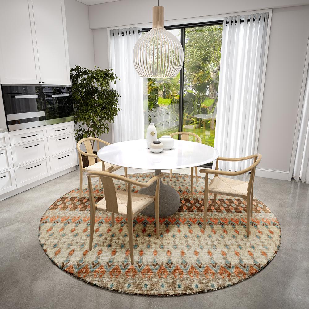 Bravado Canyon Transitional Ikat 8' x 8' Area Rug Canyon ABV31. Picture 1