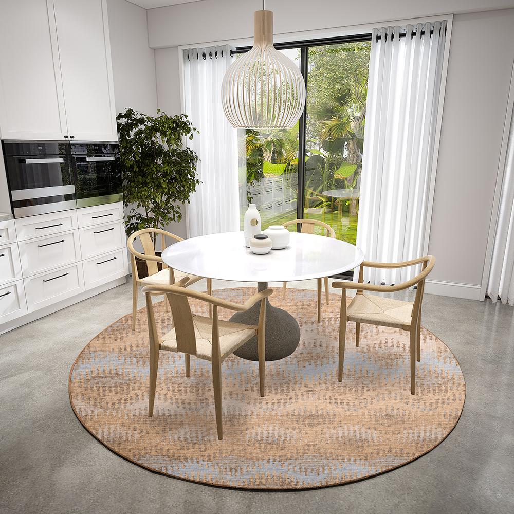 Brisbane BR9 Sandstone 8' x 8' Round Rug. Picture 2