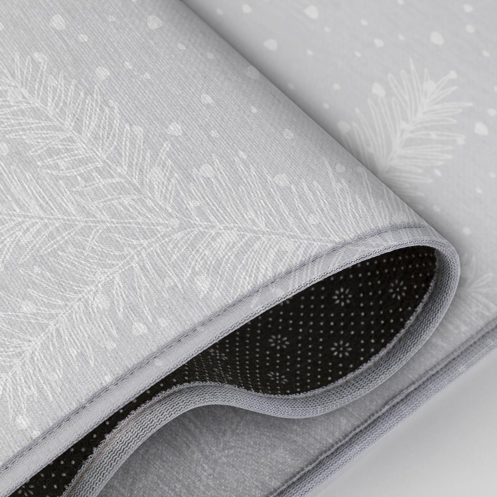 Indoor/Outdoor Cozy Winter ACW40 Gray Washable 1'8" x 2'6" Rug. Picture 5