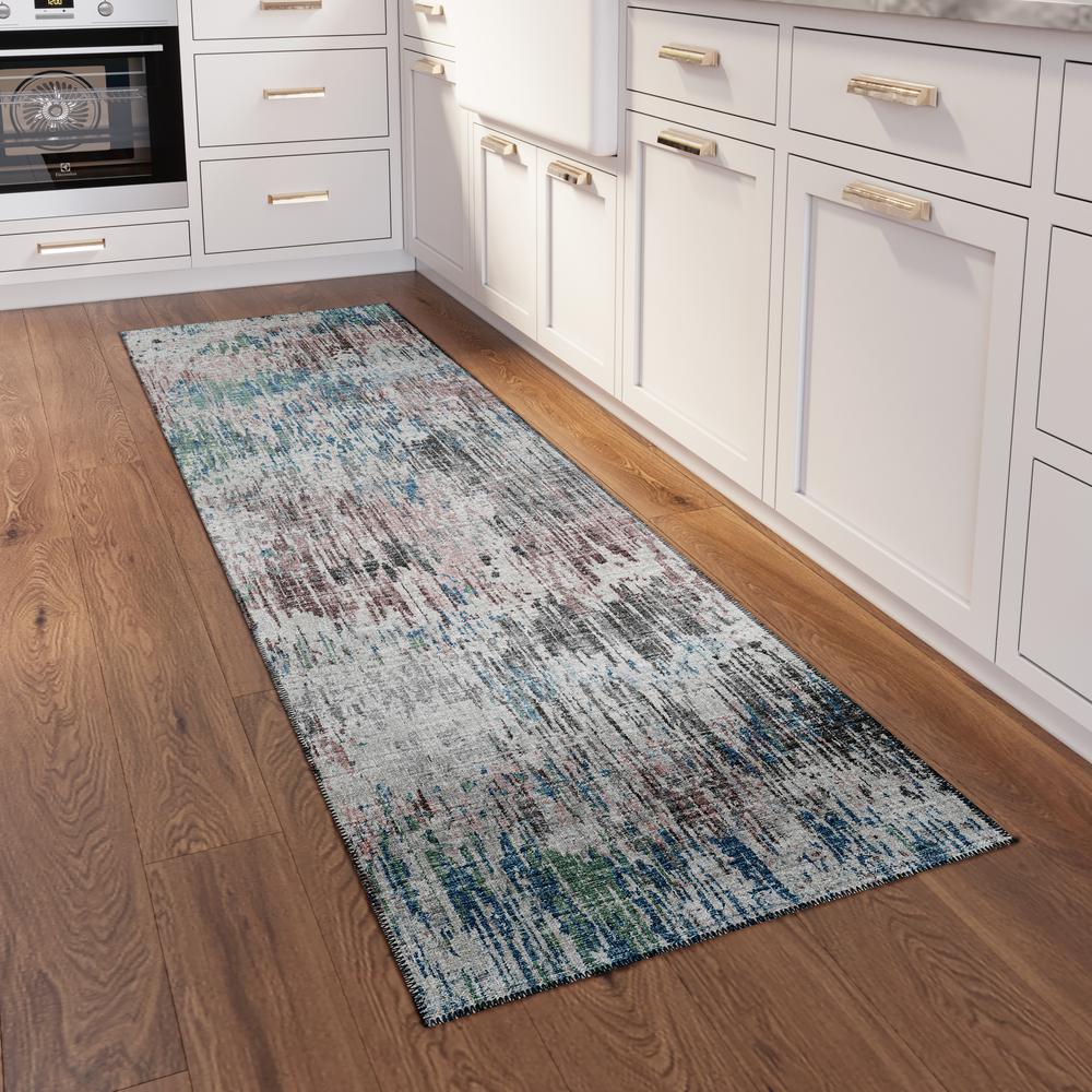Indoor/Outdoor Accord AAC31 Multi Washable 2'3" x 7'6" Runner Rug. Picture 2