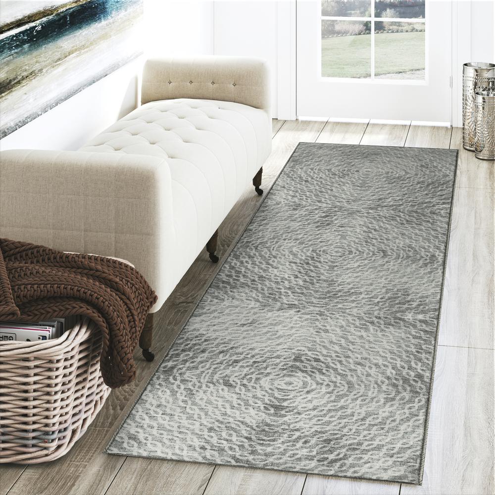 Brisbane BR3 Metal 2'3" x 7'6" Runner Rug. Picture 2