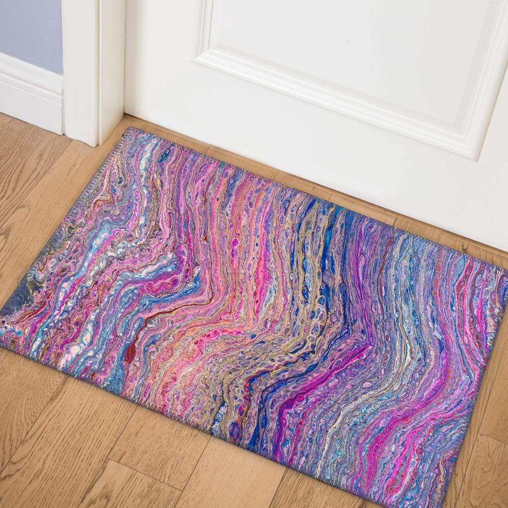 Karina Flirt Modern Abstract 1'8" x 2'6" Accent Rug Flirt AKC33. Picture 1