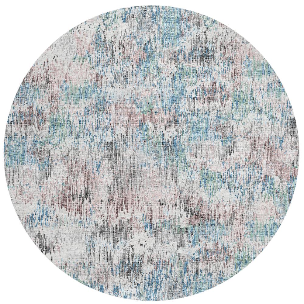 Indoor/Outdoor Accord AAC31 Multi Washable 8' x 8' Round Rug. Picture 1