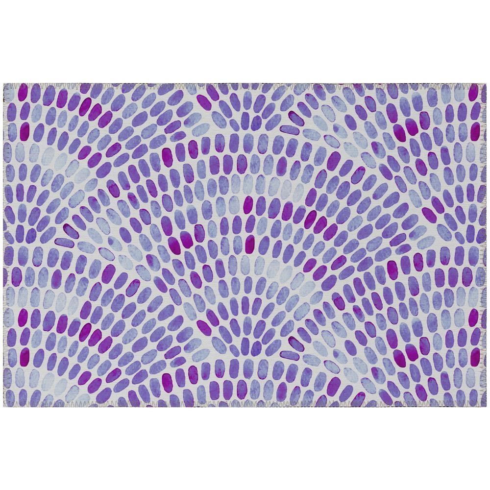 Indoor/Outdoor Surfside ASR37 Purple Washable 1'8" x 2'6" Rug. Picture 1