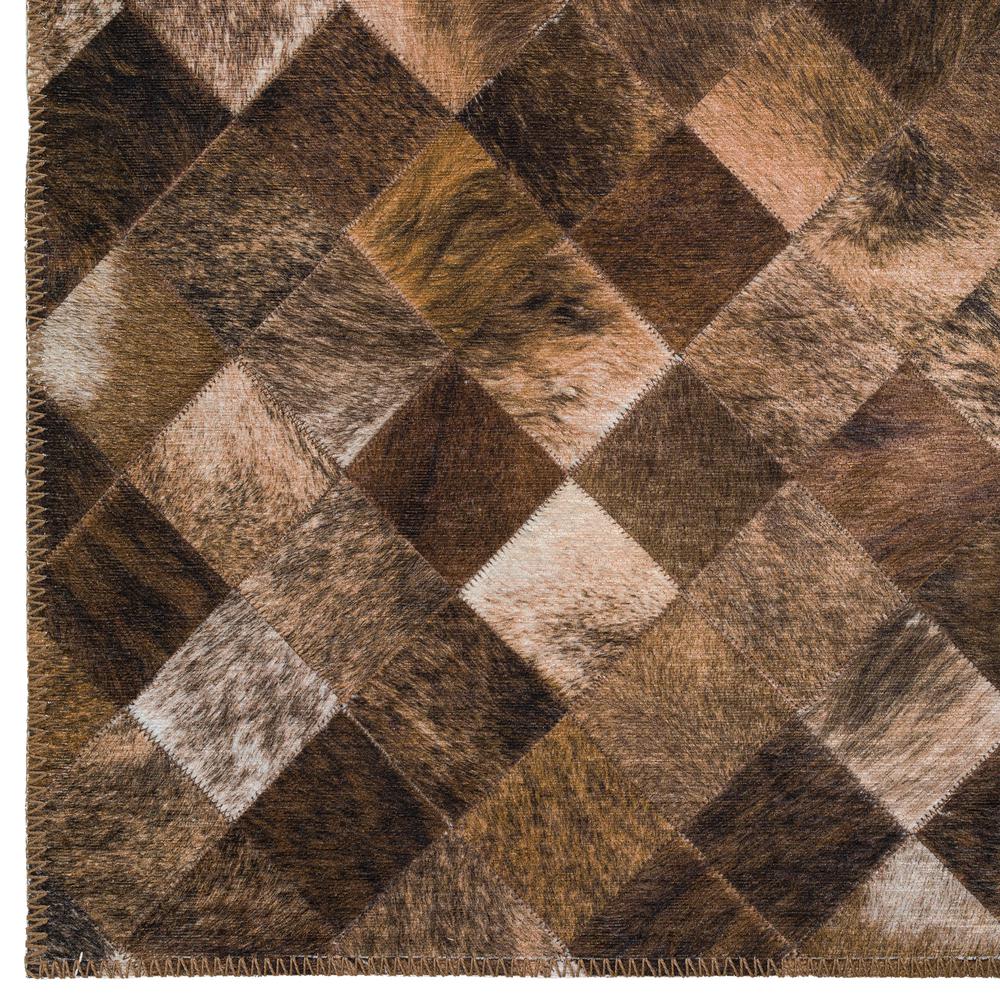 Laredo Brown Animal Patchwork 1'8" x 2'6" Accent Rug Brown ALR32. Picture 2
