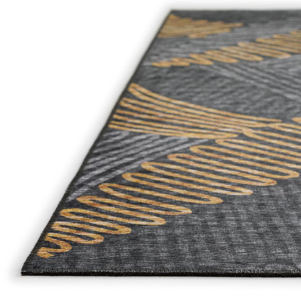 Yuma Gray Transitional Abstract 1'8" x 2'6" Accent Rug Gray AYU41. Picture 3