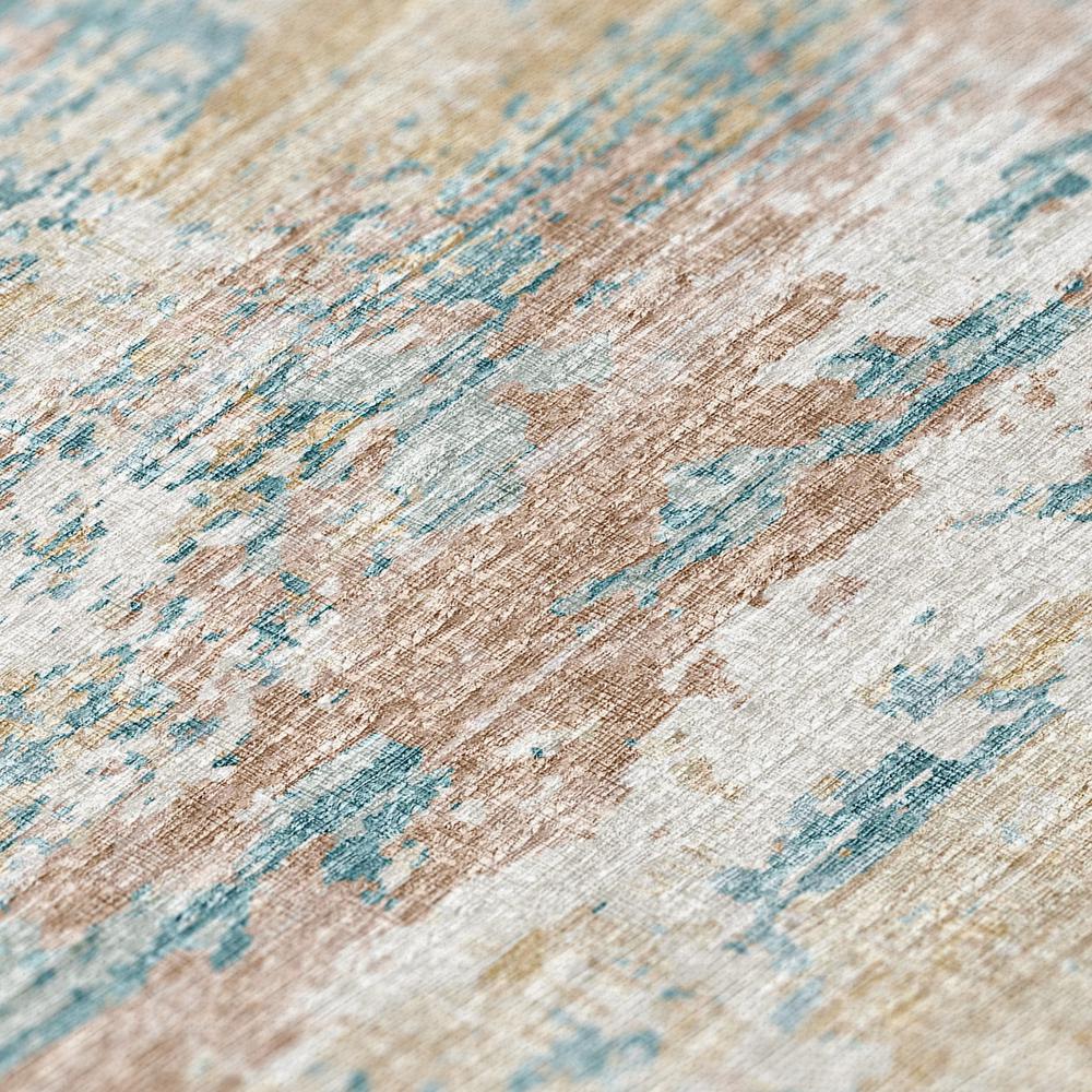 Indoor/Outdoor Accord AAC34 Teal Washable 10' x 14' Rug. Picture 7