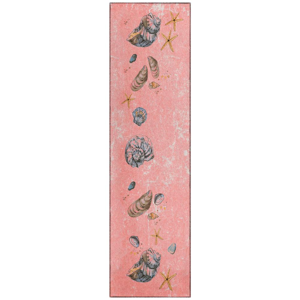 Indoor/Outdoor Surfside ASR39 Peach Washable 2'3" x 7'6" Runner Rug. Picture 1