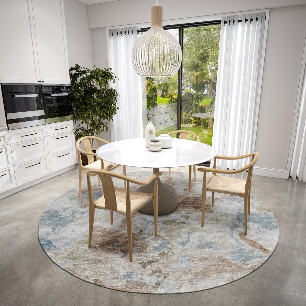 Indoor/Outdoor Accord AAC32 Moody Washable 8' x 8' Round Rug. Picture 2