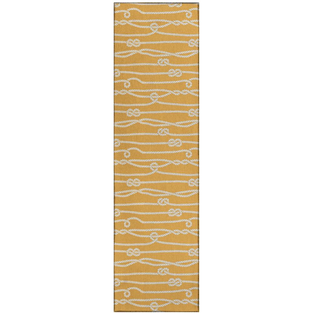 Indoor/Outdoor Harpswell AHP37 Gilded Washable 2'3" x 7'6" Runner Rug. Picture 1