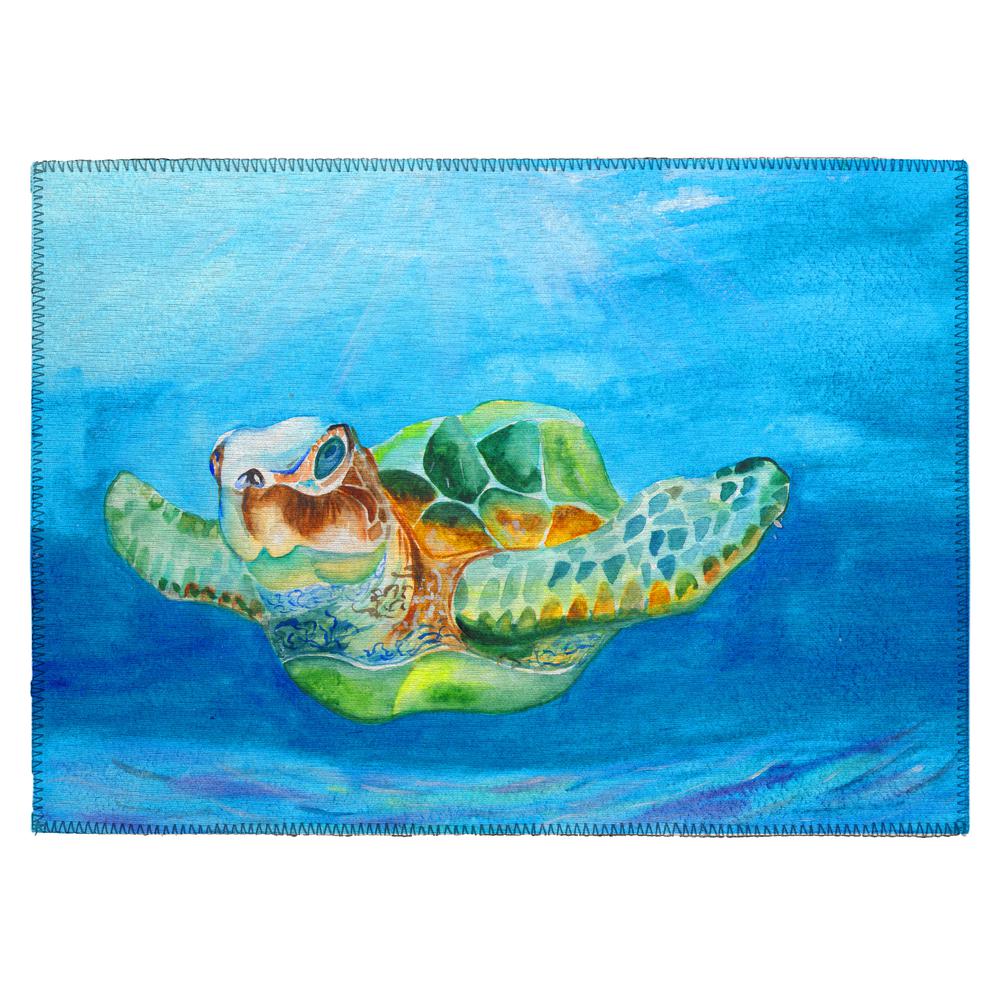 Indoor/Outdoor Harpswell AHP33 Blue Washable 1'8" x 2'6" Rug. Picture 1