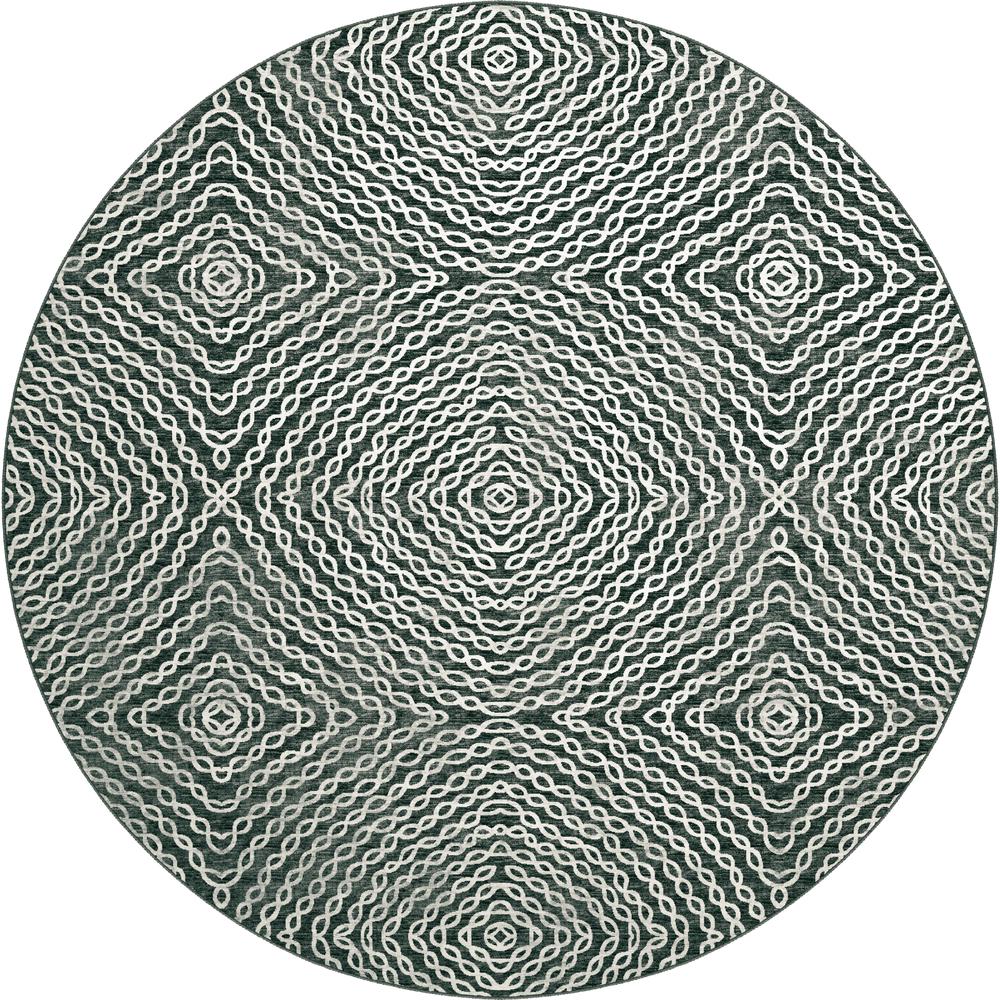 Brisbane BR3 Midnight 8' x 8' Round Rug. Picture 1