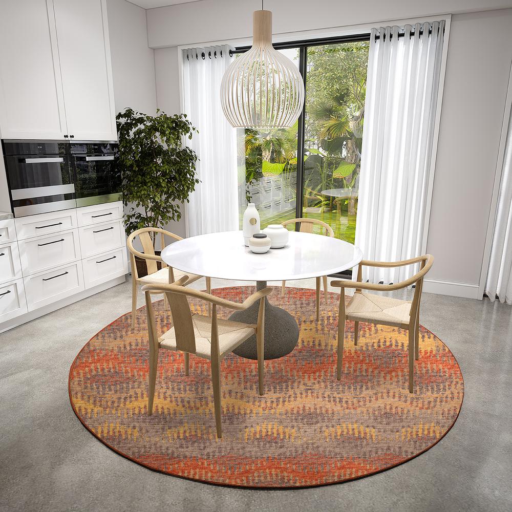 Brisbane BR9 Sunset 8' x 8' Round Rug. Picture 2